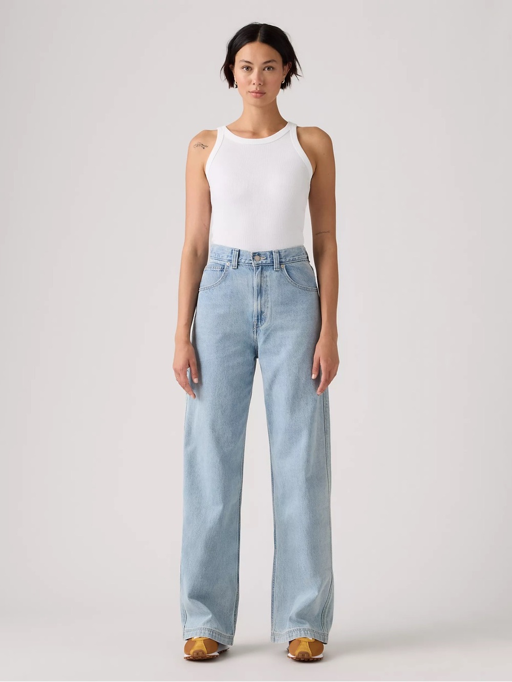 Levi’s Cinch Light Blue High-Rise Wide Leg Carpenter Jeans